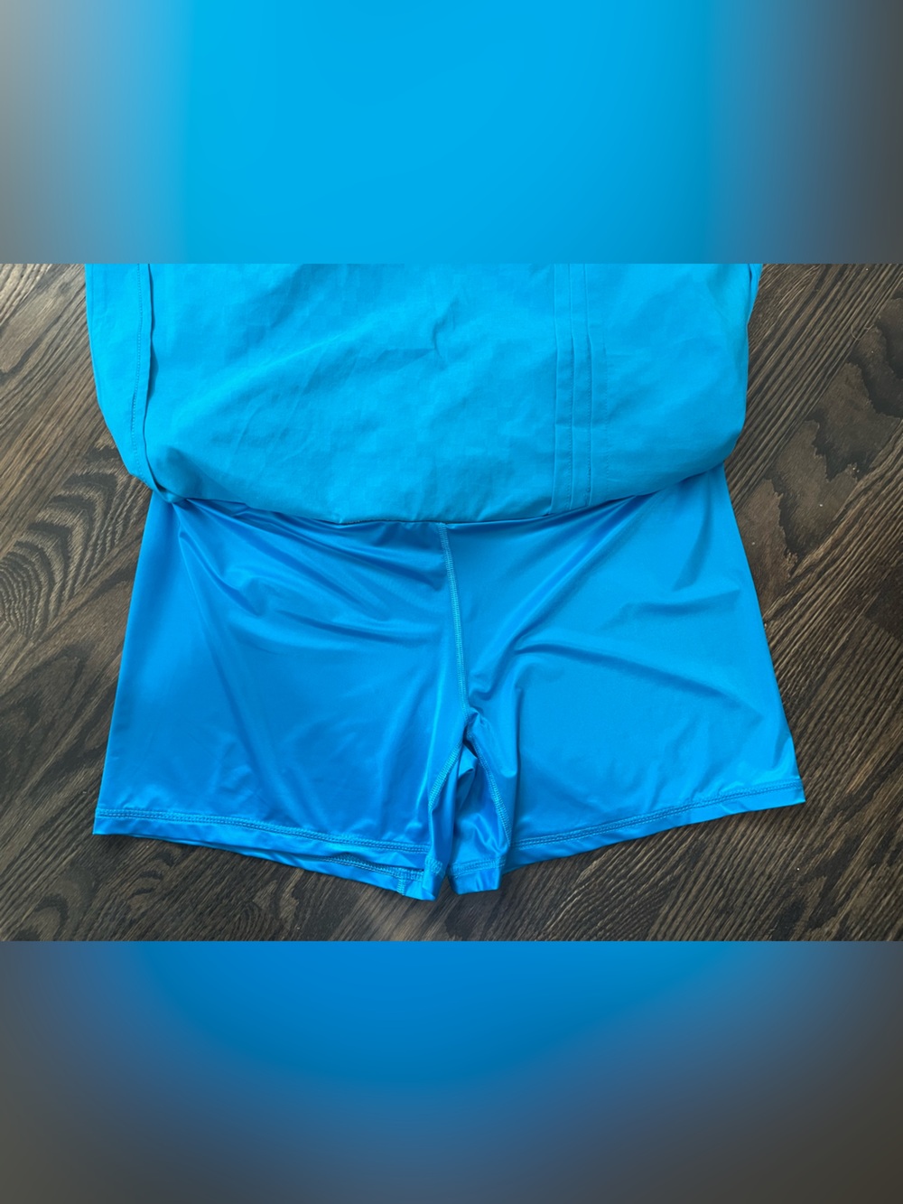 NWT Tuff Athletics Checkered Blue Skort Gray Waistband Size M Athleisure - Picture 6 of 10